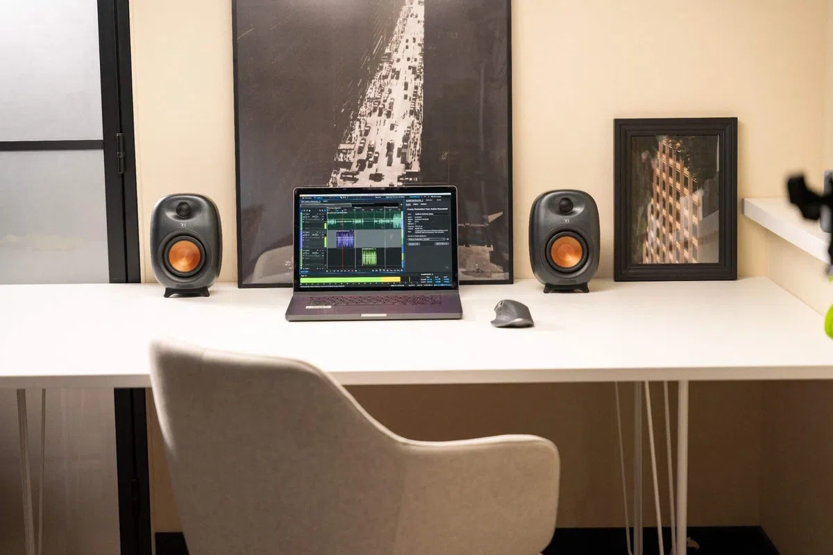 Audizio Pack RS80 - Enceintes PC & Studio Actives BT sans Fil 160 W Noir | DSP 3 Modes | Entrées RCA, USB, Optique | Son Clair et Puissant pour Bureau et Home-Studio