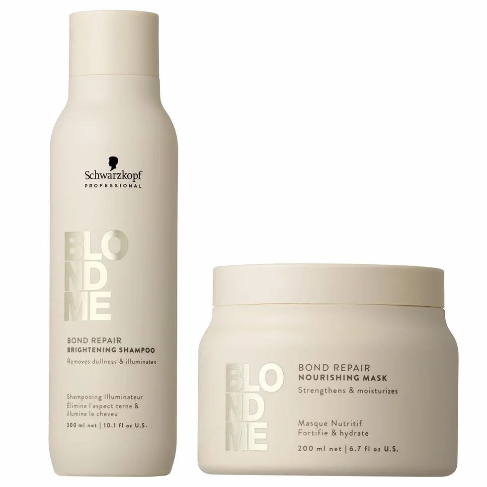 Schwarzkopf Professional BLONDME Bond Repair Nourishing Mask + Brightening Shampoo Duo 300ml