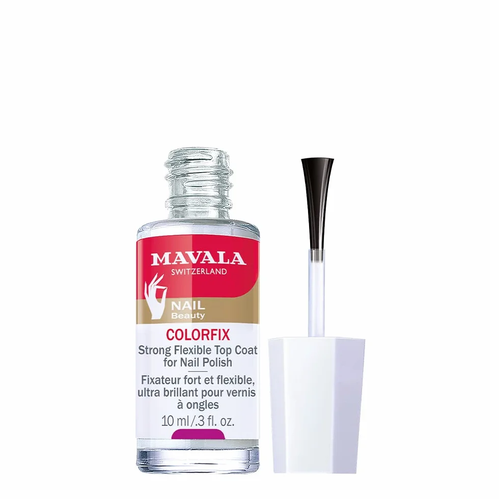 Mavala Colorfix Ultra-Brillant Top Coat Transparent Renforcé Acryl Dur et Flexible Protection Durable contre l’Écaillement 10ml