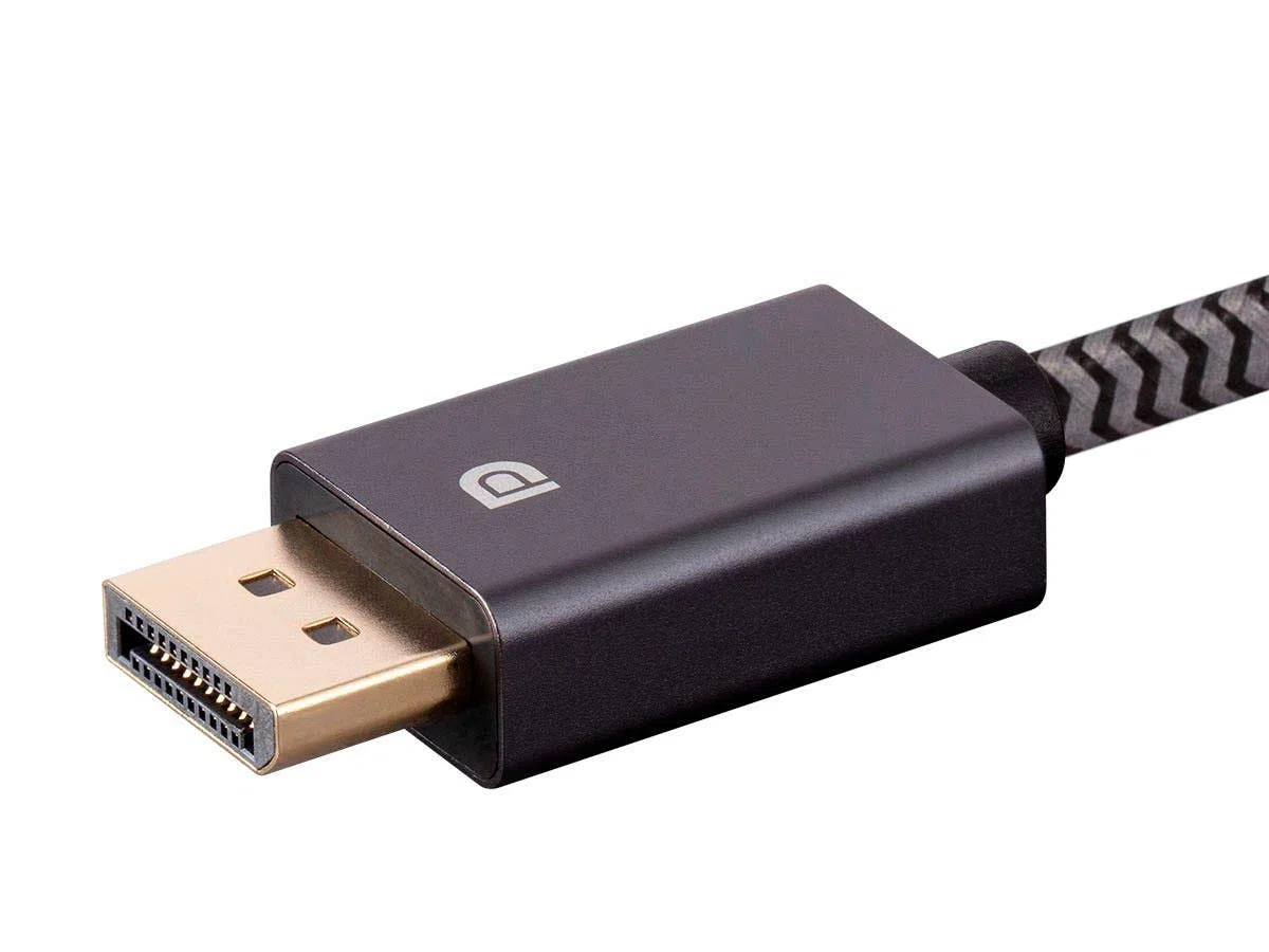Monoprice Lot de 10 câbles DisplayPort 1.4 EasyPlug en nylon tressé – 1,8 m, gris, 8K @ 60 Hz, prise en charge HDR, jusqu'à 32,4 Gbit/s, pour ordinateur portable, PC, TV, moniteur de jeu