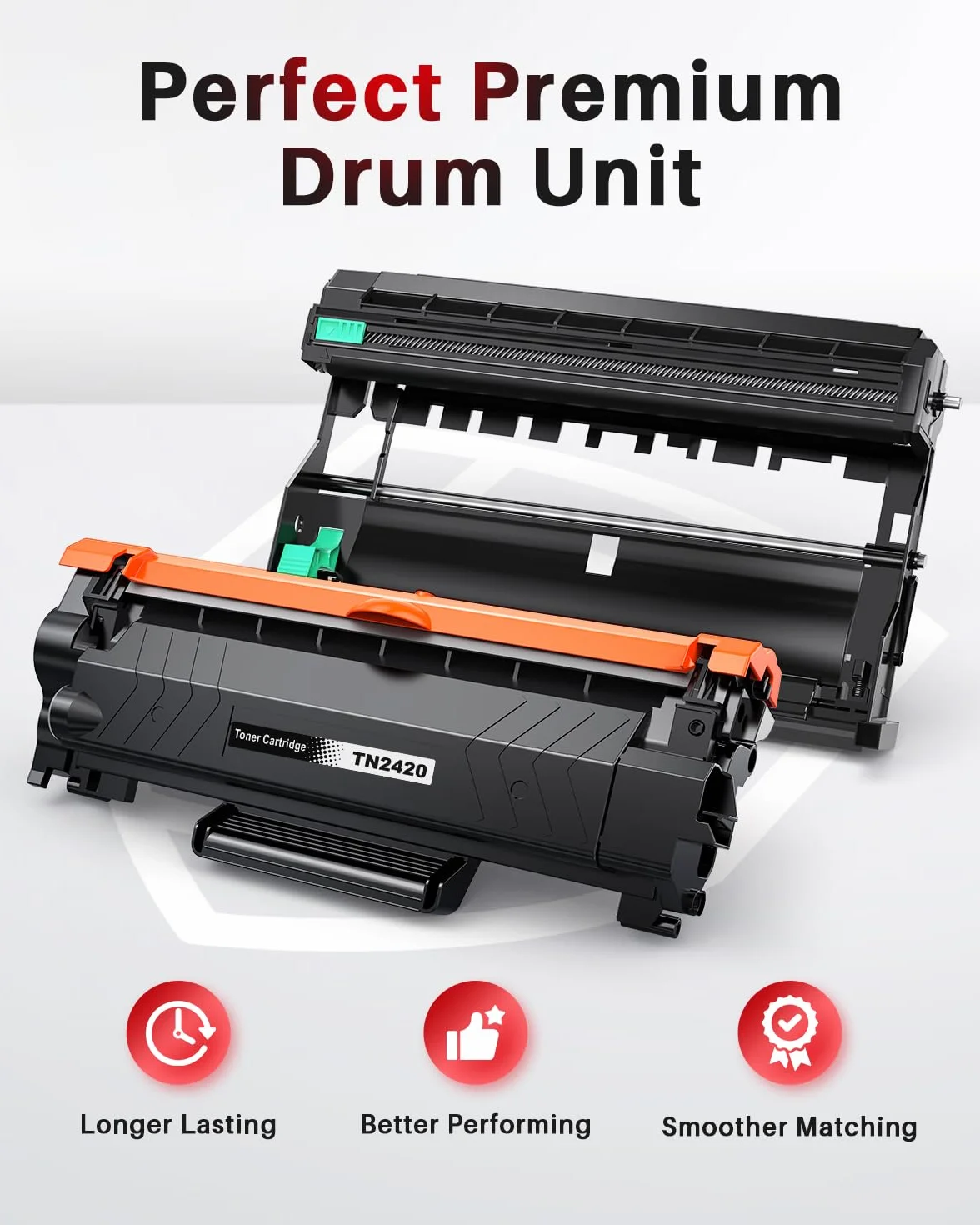 TN2420 Toner et DR2400 Tambour pour Brother HL-L2350DW HL-L2370DN HL-L2375DW MFC-L2710DW