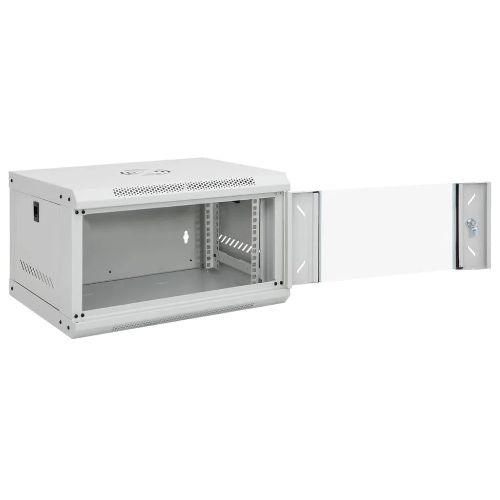 Homgoday 6U Armoire réseau murale IP20 53 x 40 x 30 cm, armoire de données, équipement de réseau de données mural avec serrure de porte d'entrée type 2