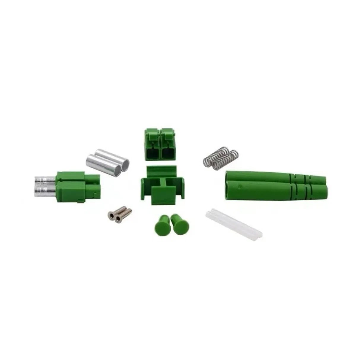 Kits de connecteurs Duplex LC OM3 OM4 SM MM A sans Embout Connecteur Fibre Optique LC Rose Vert 200 pièces(SM Blue 2.0mm)