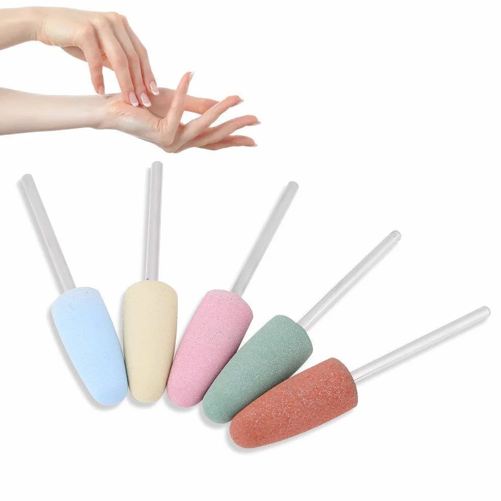 Kit manucure professionnel embouts ponçage silicone 5 pièces pour nail art machine polir