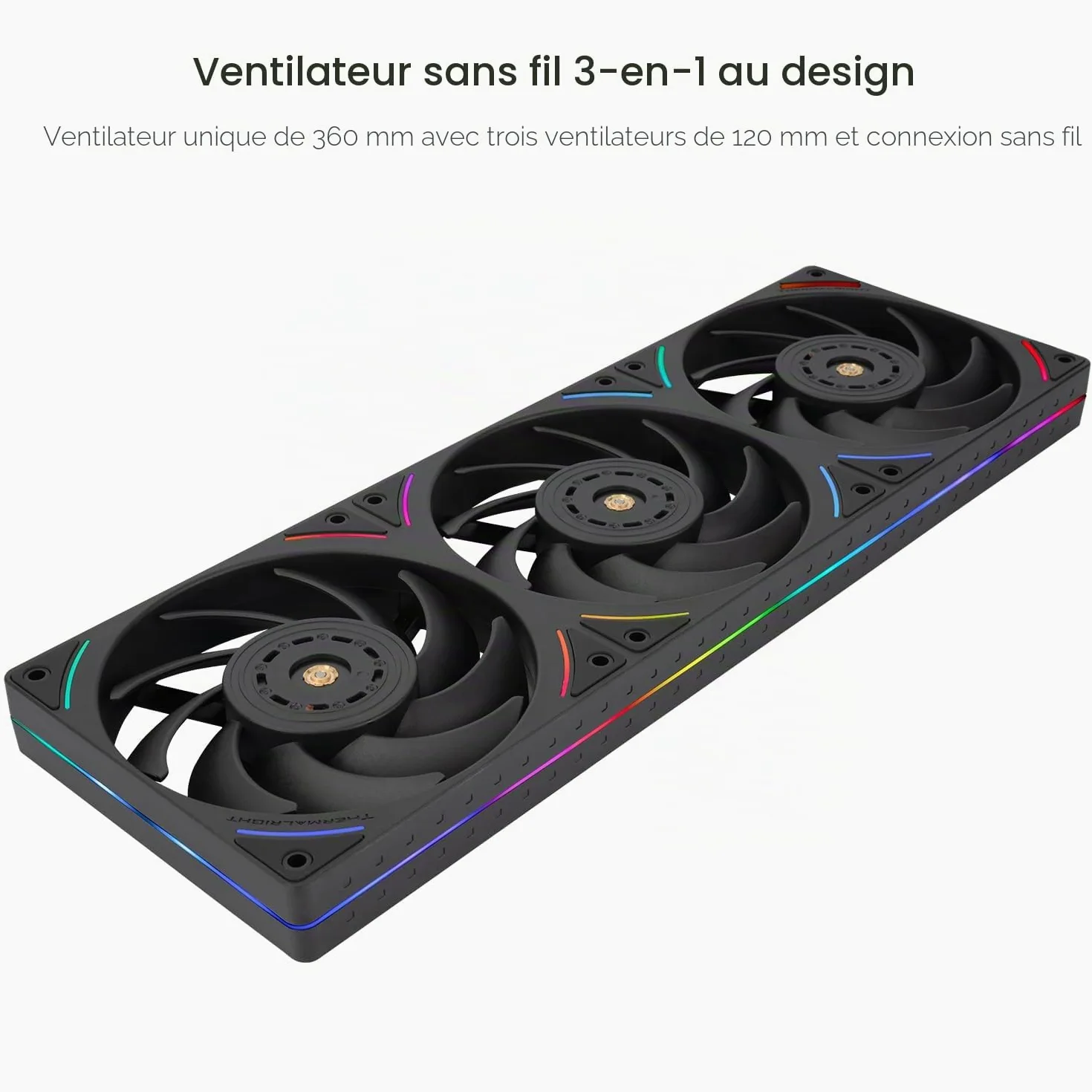 TR TL-UB36 Ventilateur de refroidissement de câble simplifié 2150 tr/min PWM S-FDB V2 Bearing 3D Dynamic Balance Couplet Chassis Fan