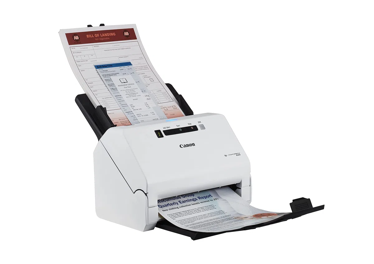 Canon Scanner R40 imageFORMULA Scanner de Documents (Recto Verso, 600 DPI, scanning Couleur, Logiciel CaptureOnTouch, Twain Driver, Logiciel Readiris PDF, Logiciel Cardiris Business Card) Blanc