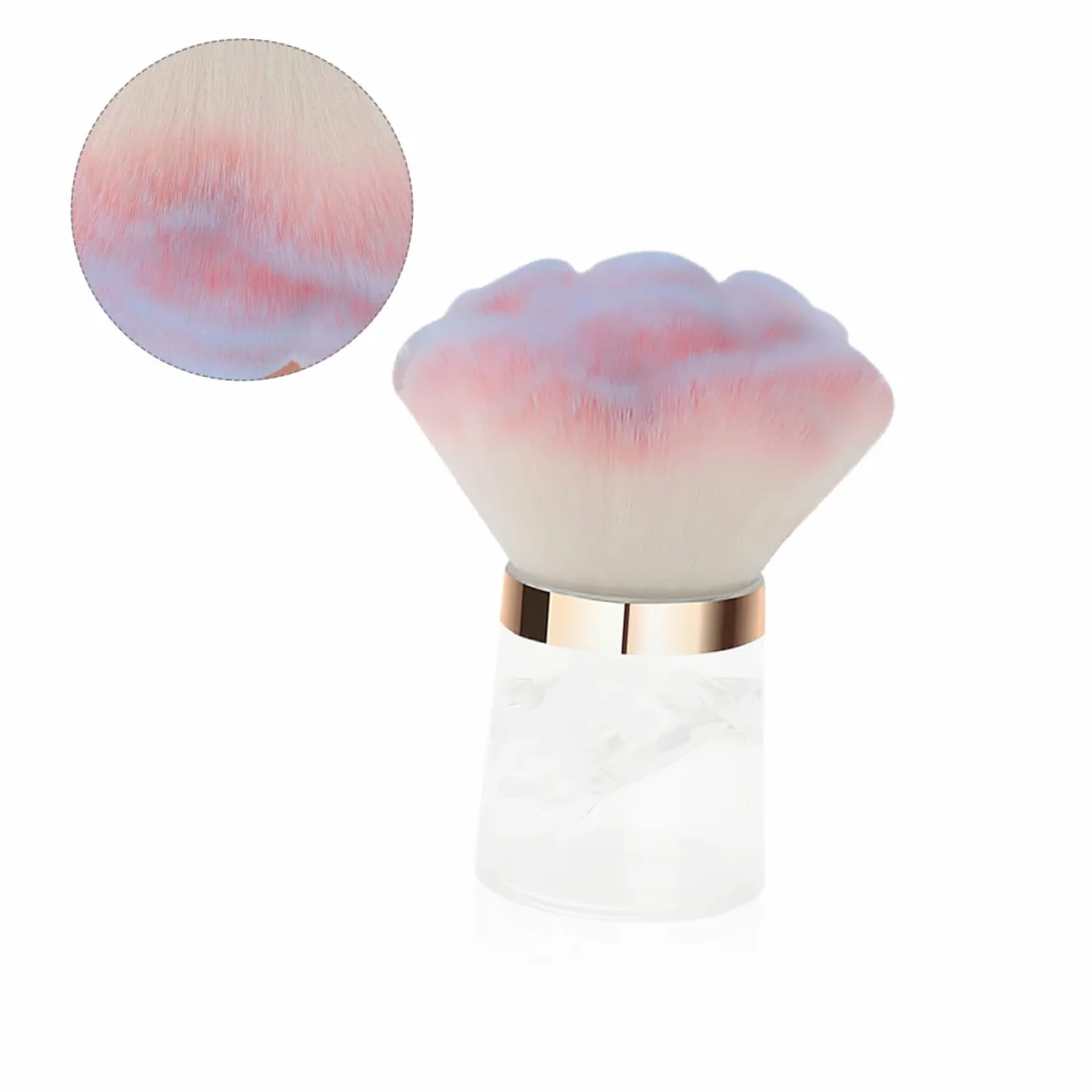 Brosse À Ongles Souple Fleur Dépoussiérage Nettoyage Nail Art Portable 2.95x2.28x2.28In