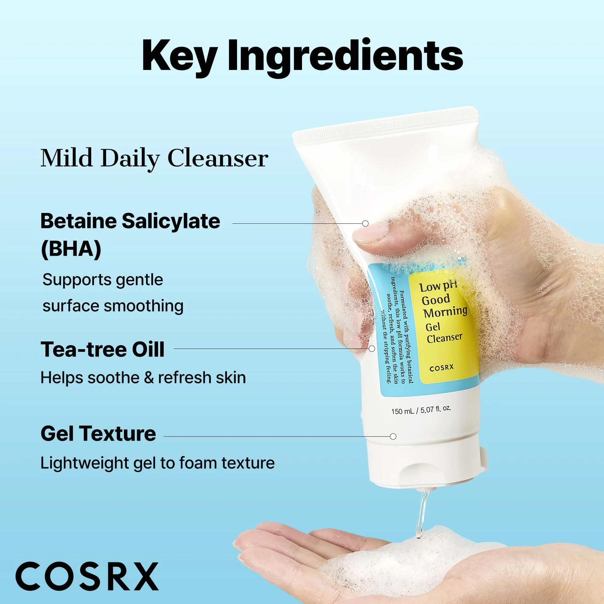 COSRX Bas pH Bon Matin Gel Nettoyant 150ml