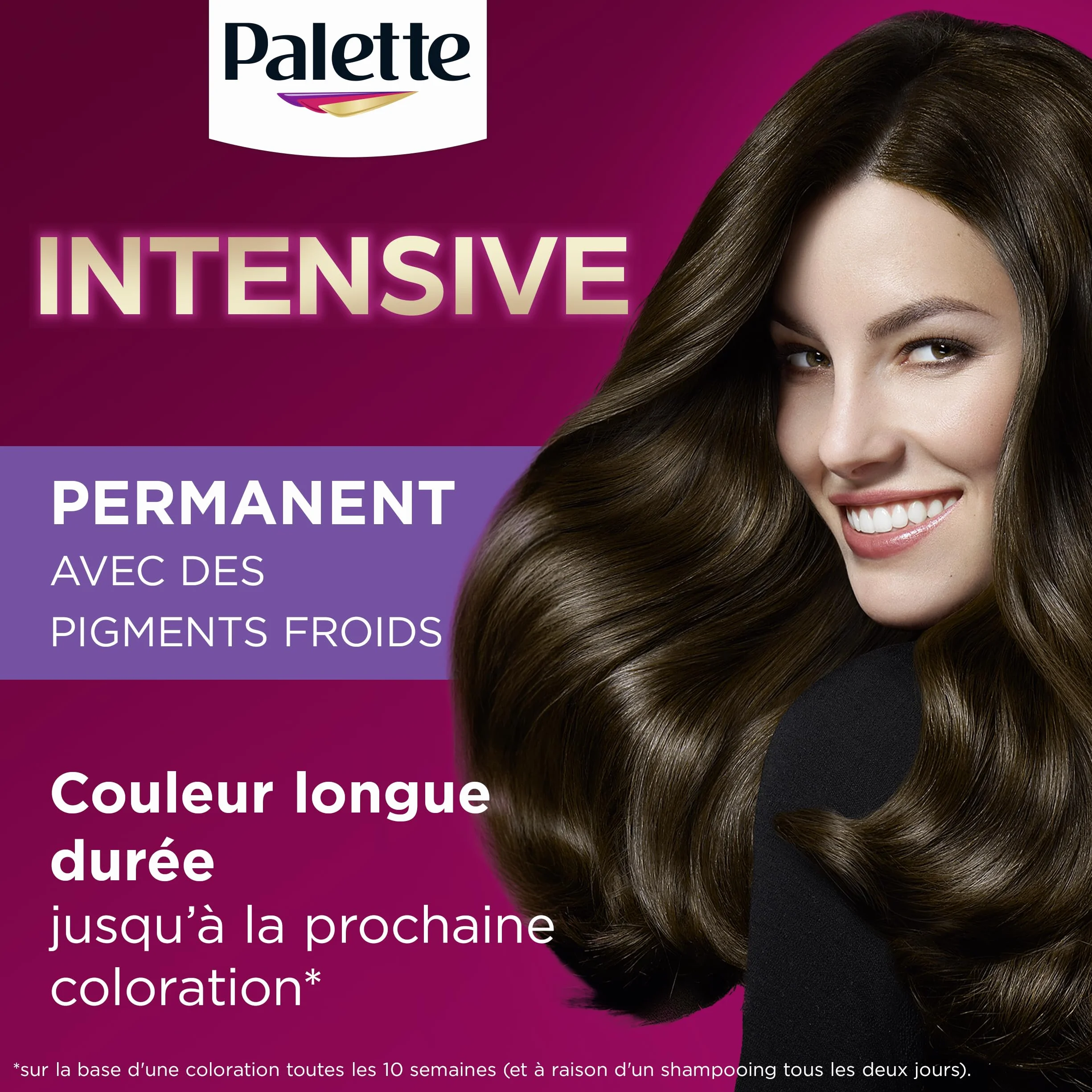 Palette Coloration Permanente Crème Soin 4.65 Châtain Chocolat Couverture Cheveux Blancs Longue Durée