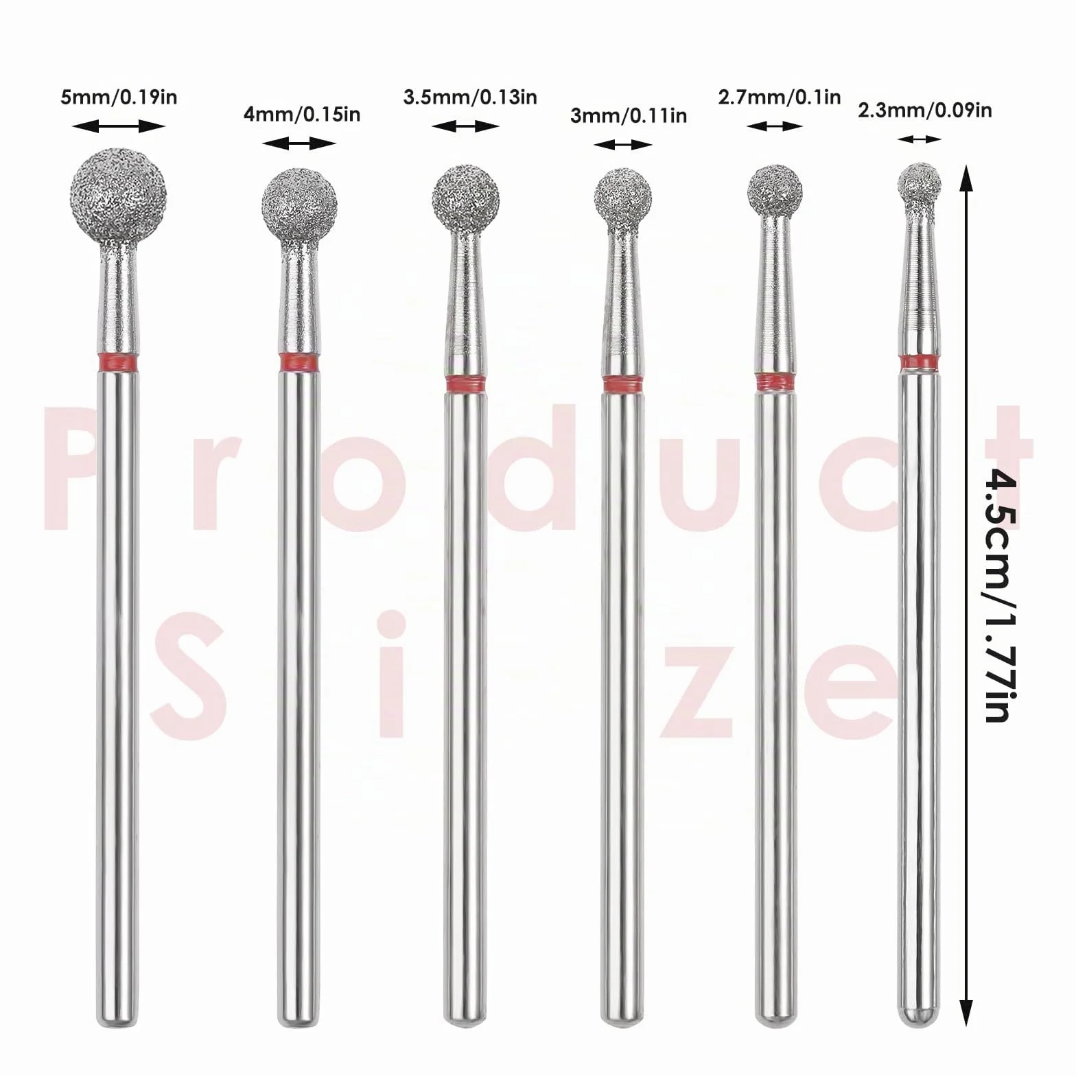 Sibba Lot de 6 Forets À Cuticules en Acier Inoxydable pour Manucure Pédicure Lime À Polir Outils Professionnels