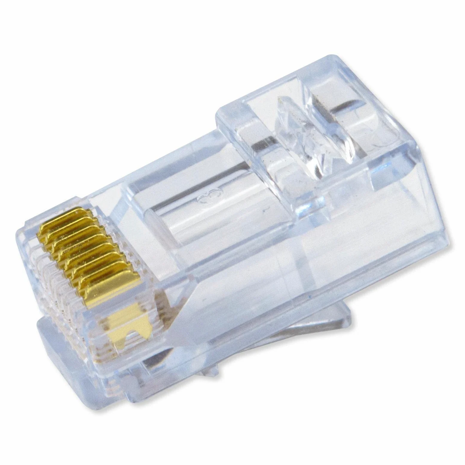 Simply45 Prise modulaire RJ45 non blindée | Pour CAT5E UTP, 24AWG solide, 28-26AWG toronné, 3 broches, bleu clair, 100 pièces - S45-1500