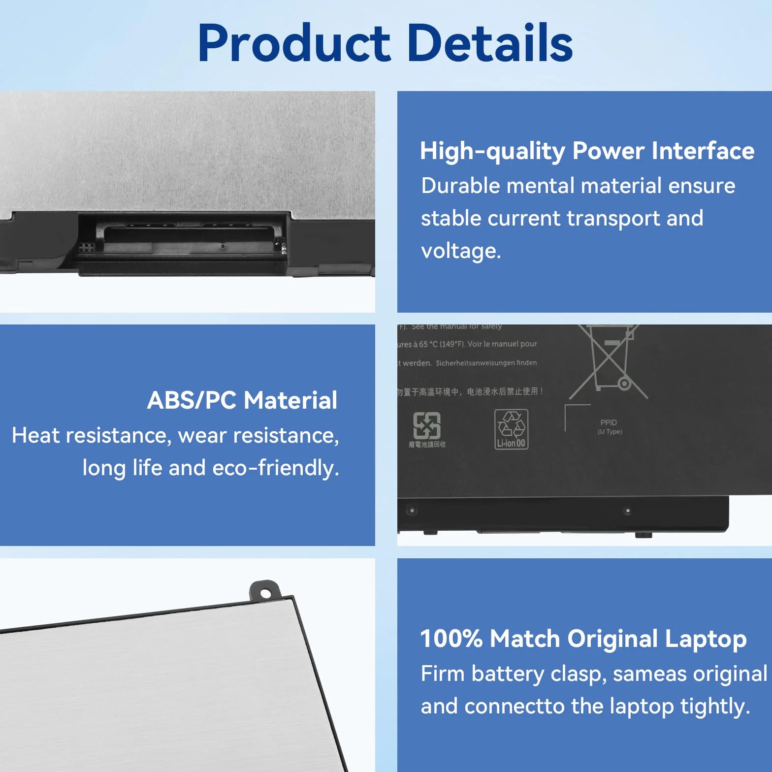 Laptop Batterie Dell Precision 15 7550 7560 17 7750 7760 Mobile Workstation C903V CR72X 447VR 68ND3