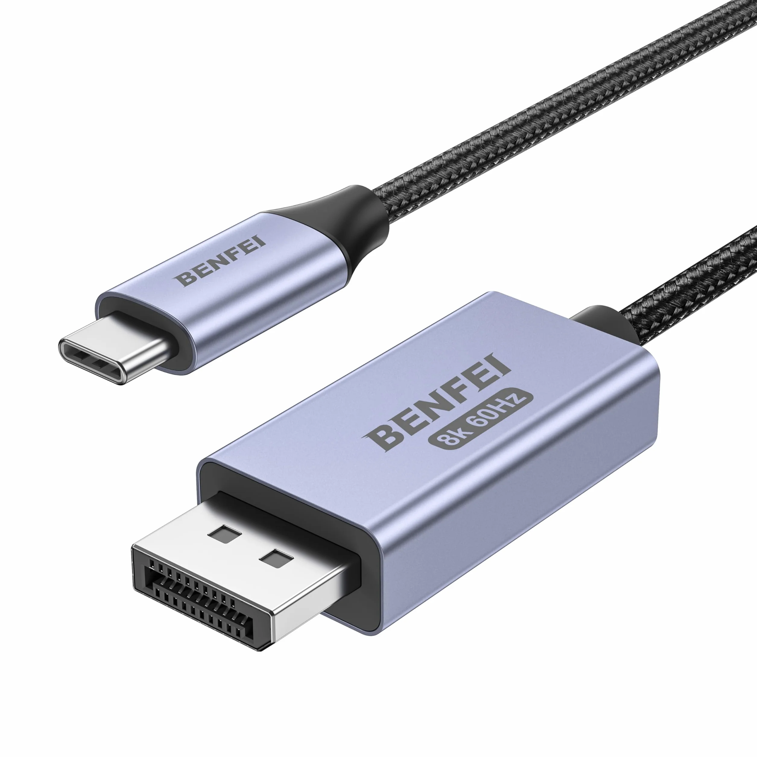 BENFEI Câble USB C vers DisplayPort 1.4 bidirectionnel 1.8M 8K@60Hz 4K@240Hz Thunderbolt 4 Gris