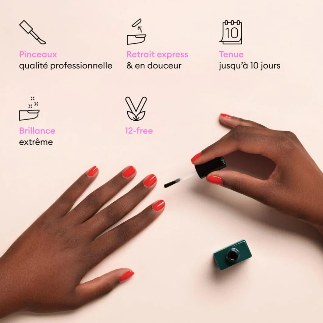 Manucurist Top Coat Green Flash™ Vernis Semi Permanent 12-free Vegan 84% Bio-Sourcés 15 ml