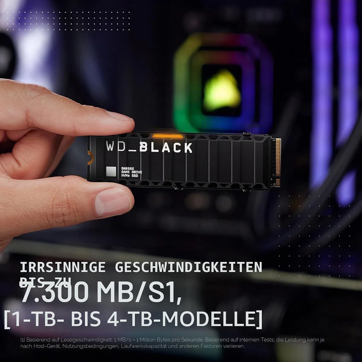WD_Black SN850X 4To SSD Interne WDS400T2XHE NVMe M.2 2280 - PCIe 4.0 x4 NVMe (Reconditionné)