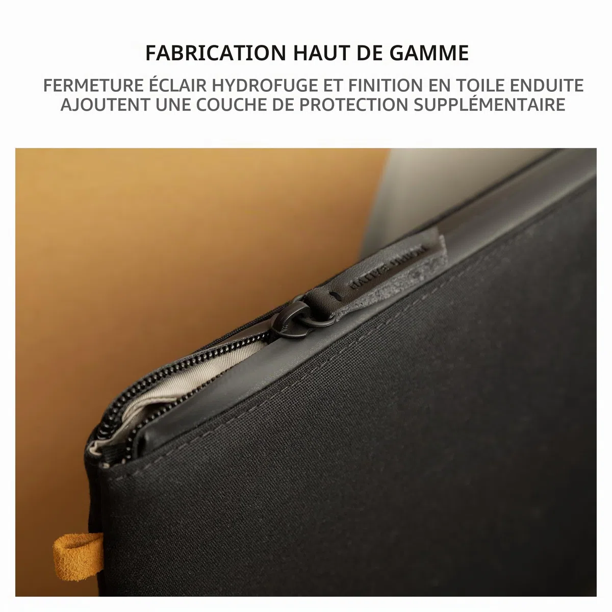 Native Union W.F.A MacBook Sleeve 13" – Étui Minimaliste Fin en matériaux recyclés avec Protection 360 degrés – Compatible avec MacBook Air 13” M4, MacBook Pro 13” (2022) – Vert Ardoise