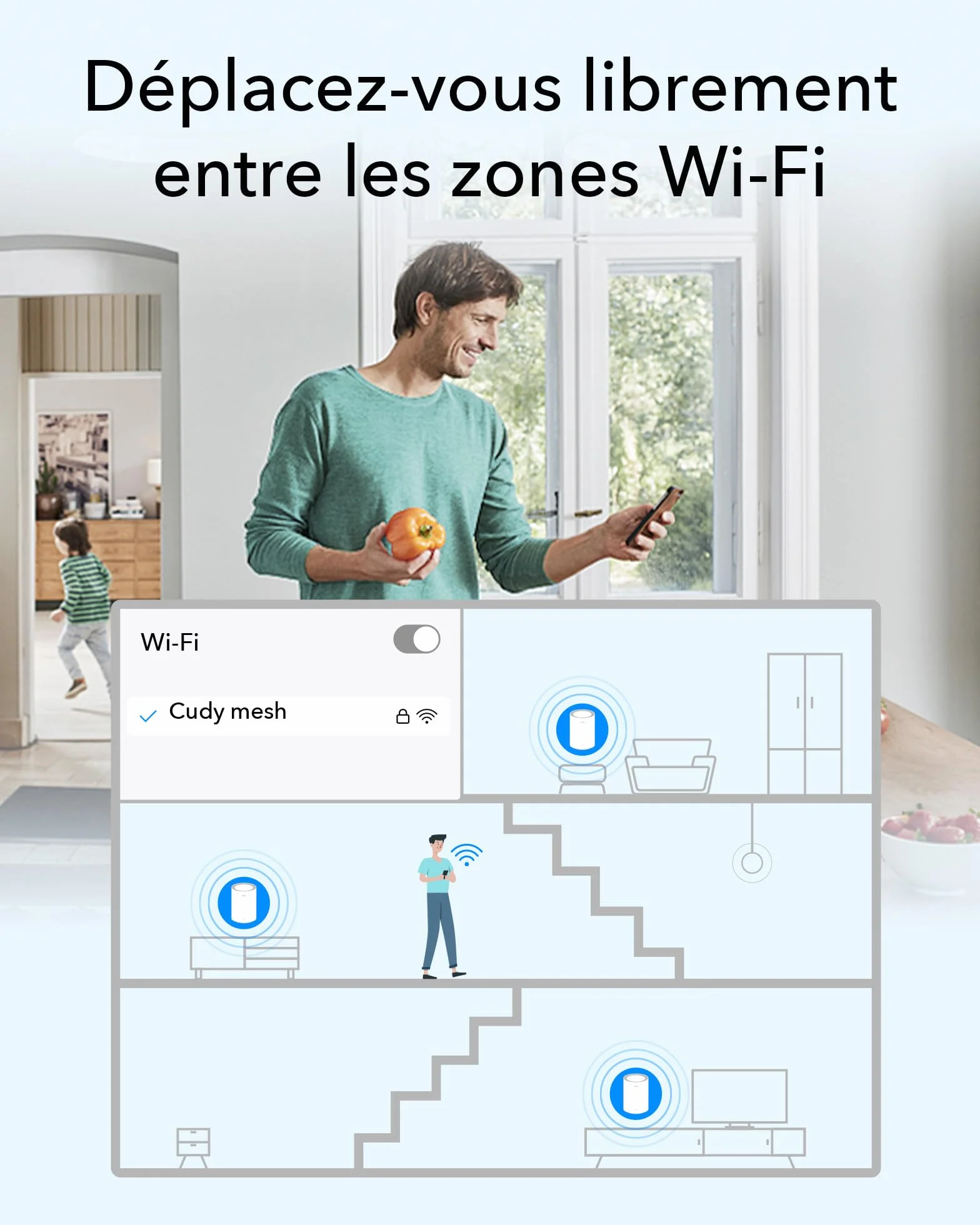 Cudy AX3000 2,5G Système de Maillage Wi-Fi 6 M3000 2-Pack
