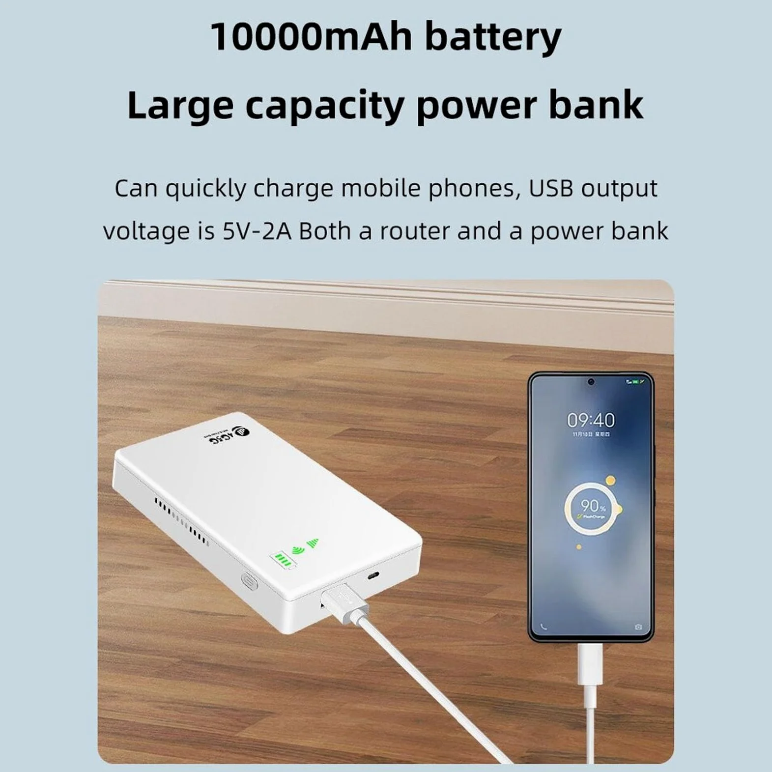 Routeur 4G LTE et WiFi Portable - Vitesse jusqu'à 1200 Mbps, Point d'Accès Mobile avec Emplacement SIM, Idéal pour Voyage et Déplacements Professionnels