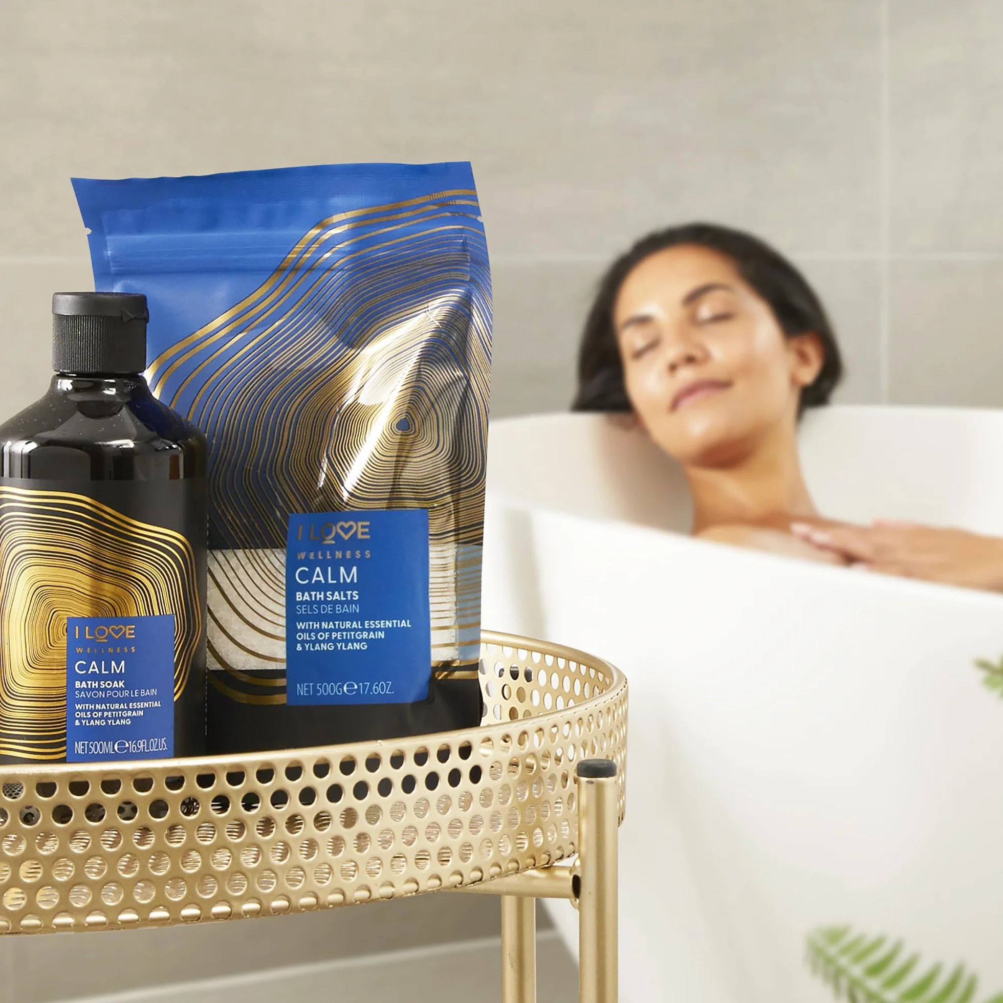 I Love Wellness CALM Bath Soak with Petitgrain & Ylang Ylang Essential Oils 500ml