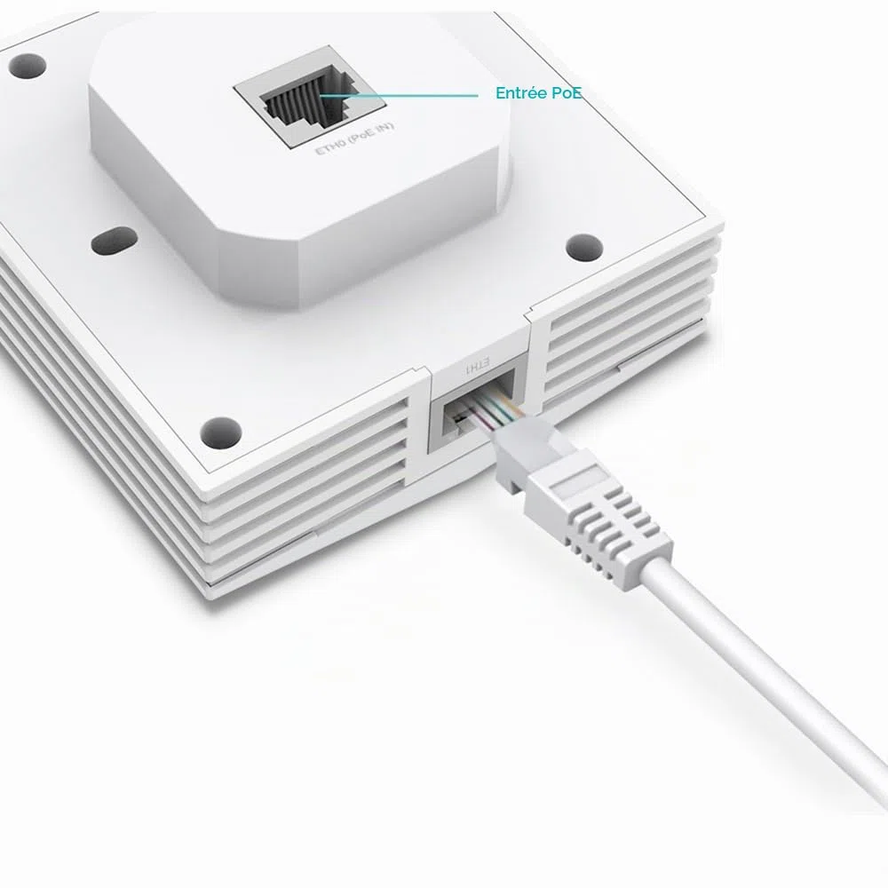 TP-Link Omada EAP650-Wall V1 - Radio access point - Wi-Fi 6 - 2.4 GHz, 5 GHz - cloud-managed - wall mountable