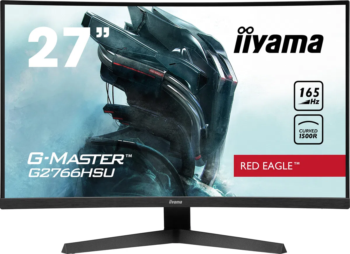 iiyama Ecran 27" G-Master Red Eagle G2766HSU-B1, VA Curved, FHD@165Hz, FreeSync, HDMI/DP/USB HUB, 1ms, Haut-parleurs, Black Tuner