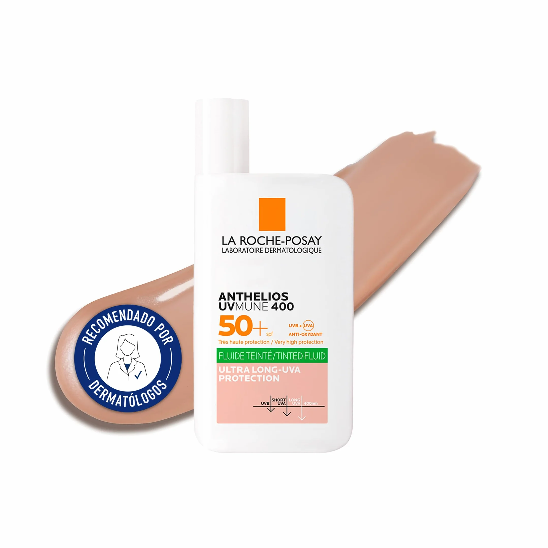 La Roche-Posay Anthelios UVmune 400 Fluide Invisible Visage Très Haute Protection Teinté SPF50+ 50 ml