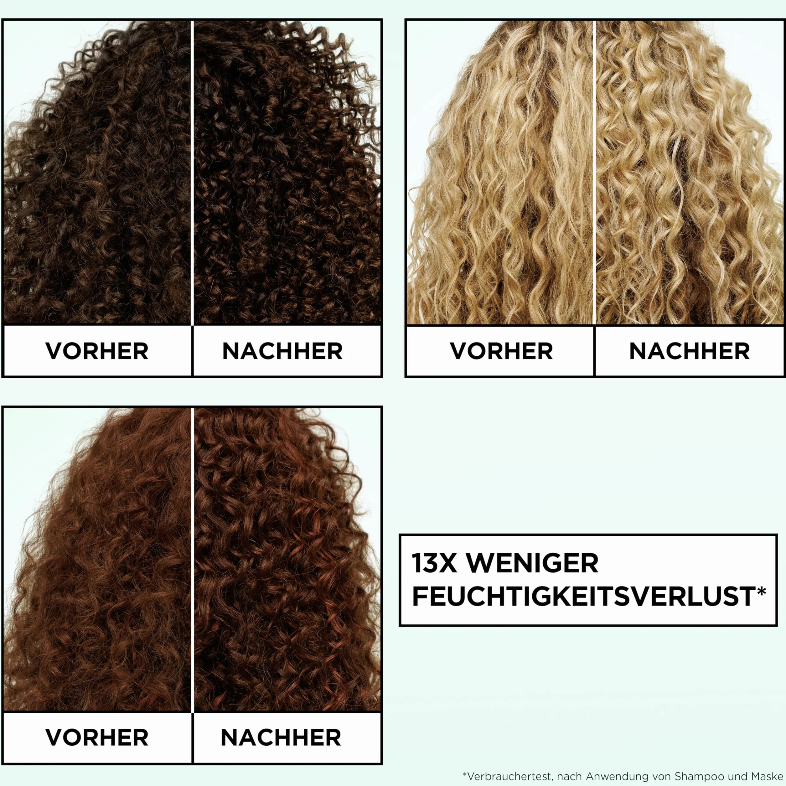 Garnier Masque capillaire hydratant pour boucles - Réparation, revitalisation - Acide hyaluronique, karité - Vegan - Sans silicone