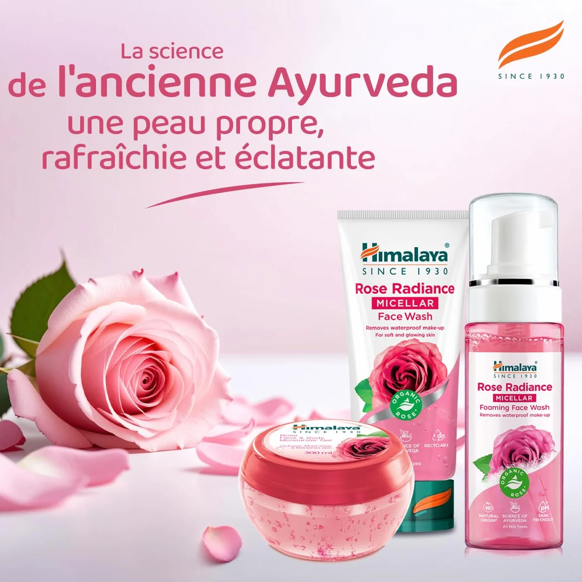 Himalaya Rose Radiance Nettoyant moussant micellaire visage 150 ml