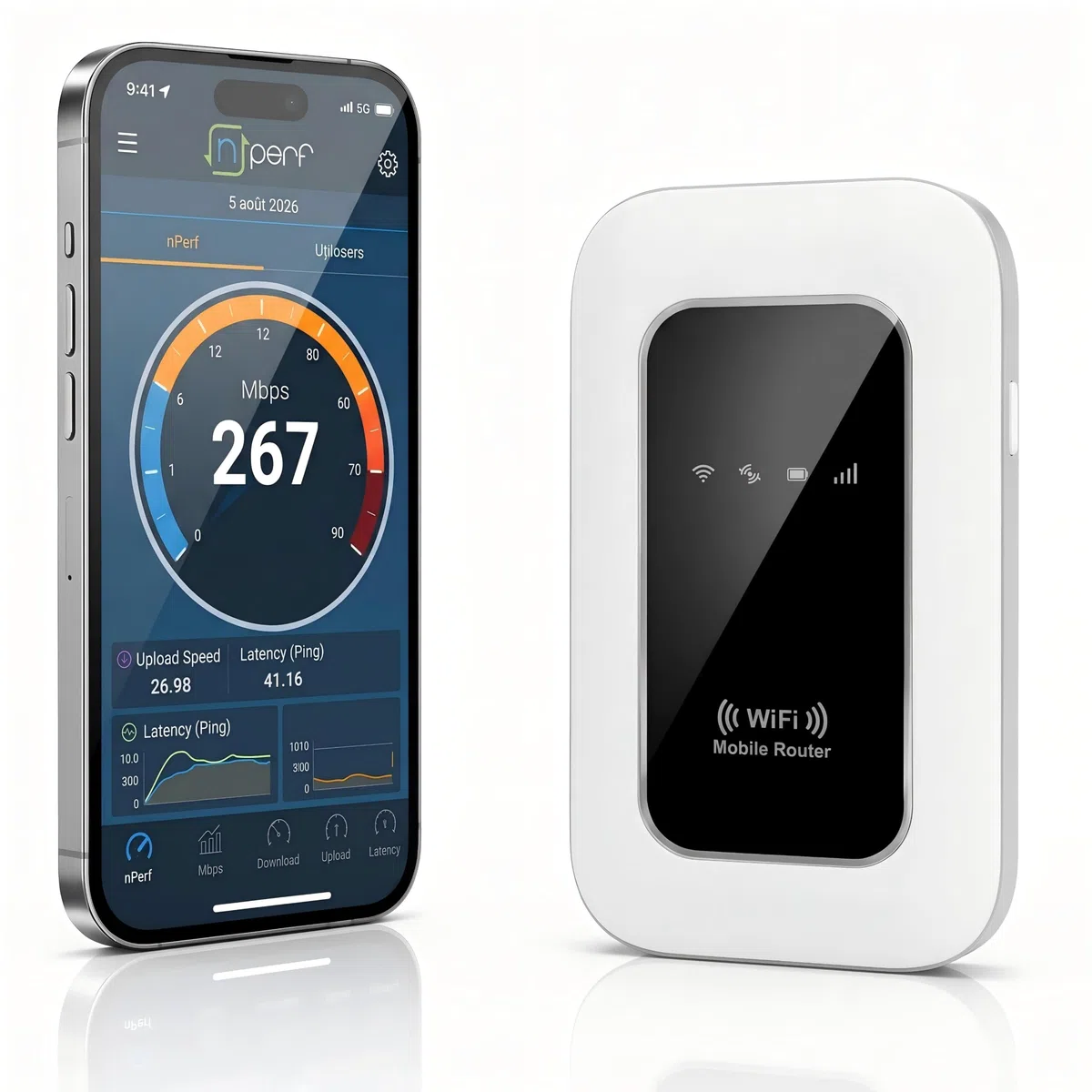 Routeur WiFi 5G Portable, Routeur Mobile WiFi 6, Pocket WiFi, Slot SIM