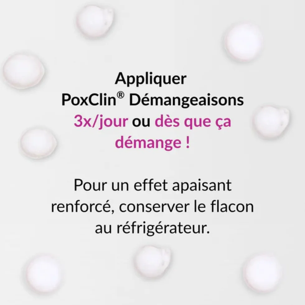 PoxClin Démangeaisons Mousse Anti-Démangeaisons 100 ml Eczéma Urticaire Piqûres Insectes Coup Soleil Visage Corps