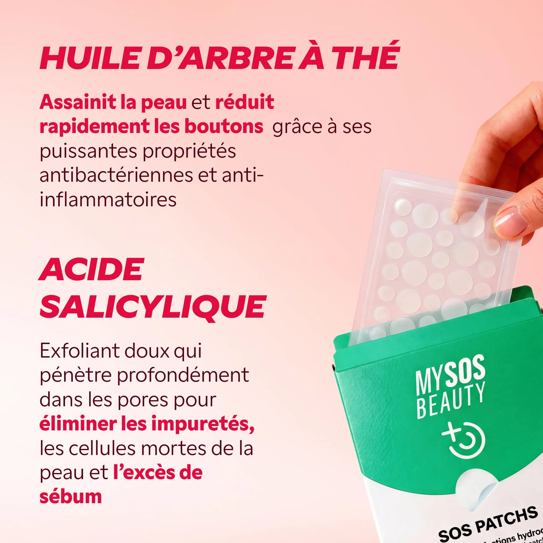 My SOS Beauty Pack de 36 Patchs Hydrocolloïde Anti-Boutons Invisible