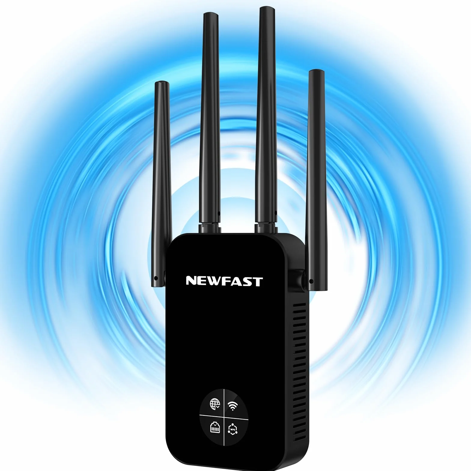 NEWFAST NF-RE523 Répéteur WiFi AC1200 Double Bande Amplificateur WiFi 100 m² Prise UE