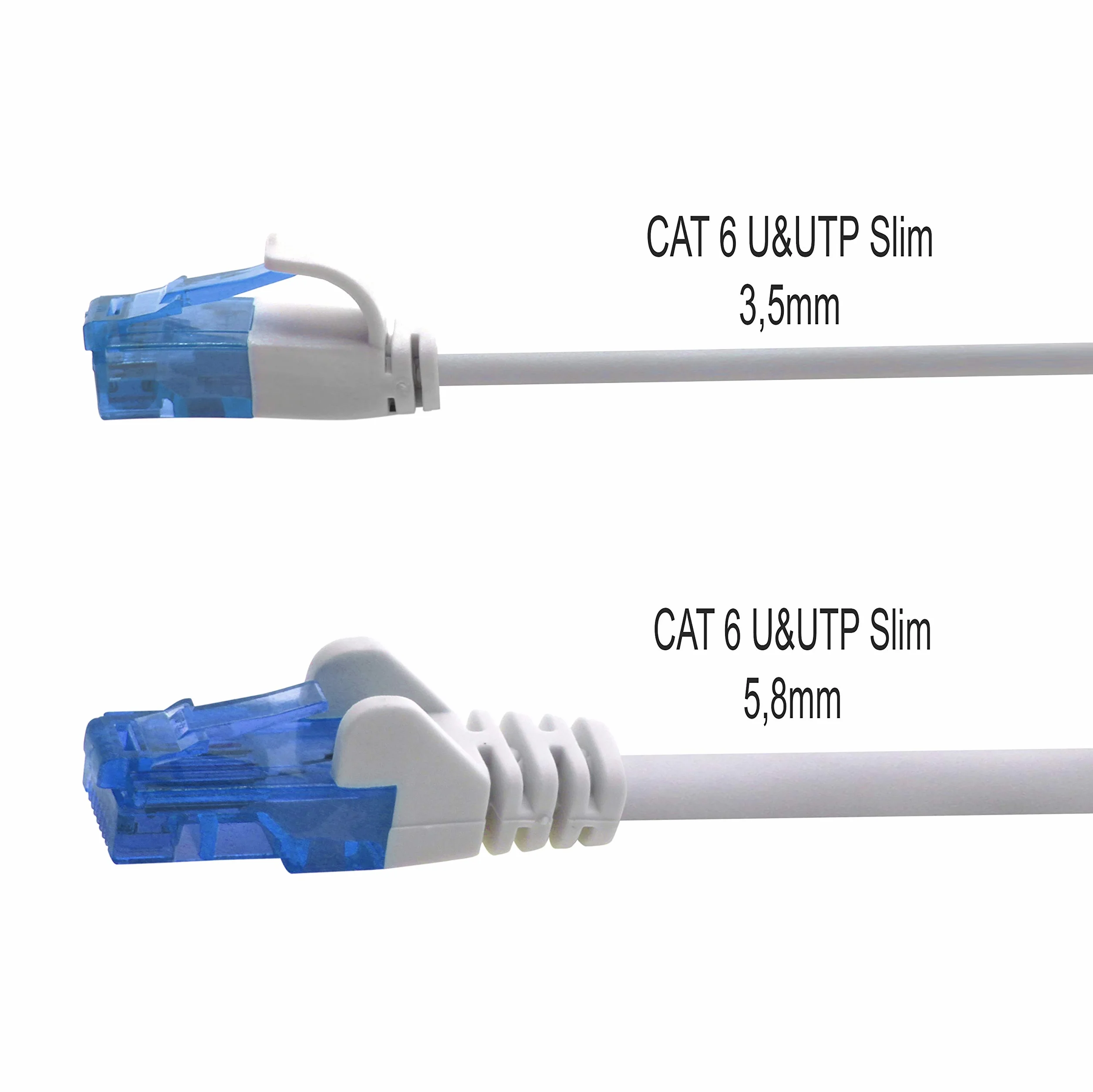 1aTTack.de 659923 Câble Cat6 Cat.6 Câble réseau Cat 5m - câble patch câble fin (petit diamètre - très flexible) 1000 Mbit/s - 10 pièces - noir