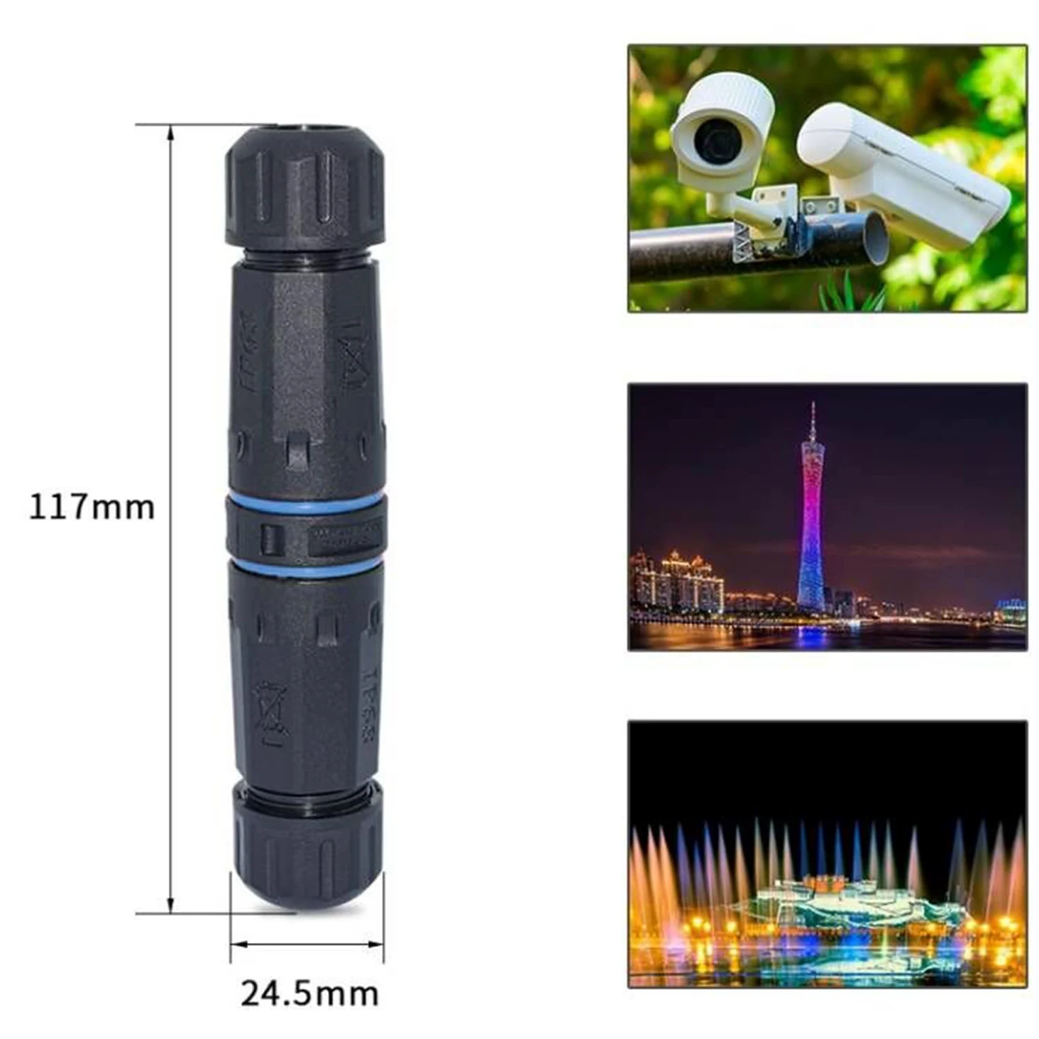 Connecteur étanche en fibre optique LC, rallonge de câble à fibre optique LC, coupleur de câble de fibre optique LC vers LC IP68 (2 pièces femelles)
