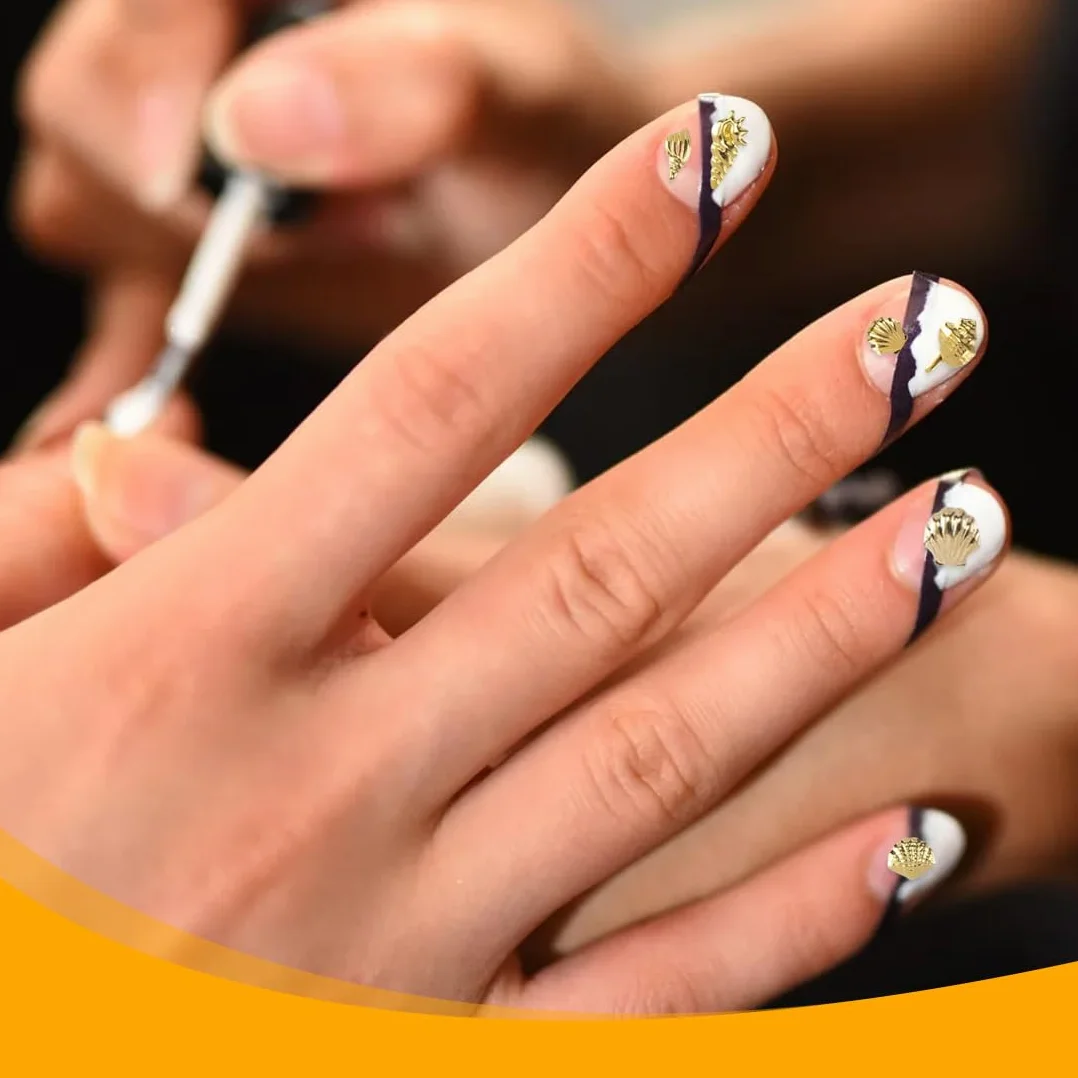 CPJJ Bijoux Ongles Lot de Nail Art Strass Ongle Or