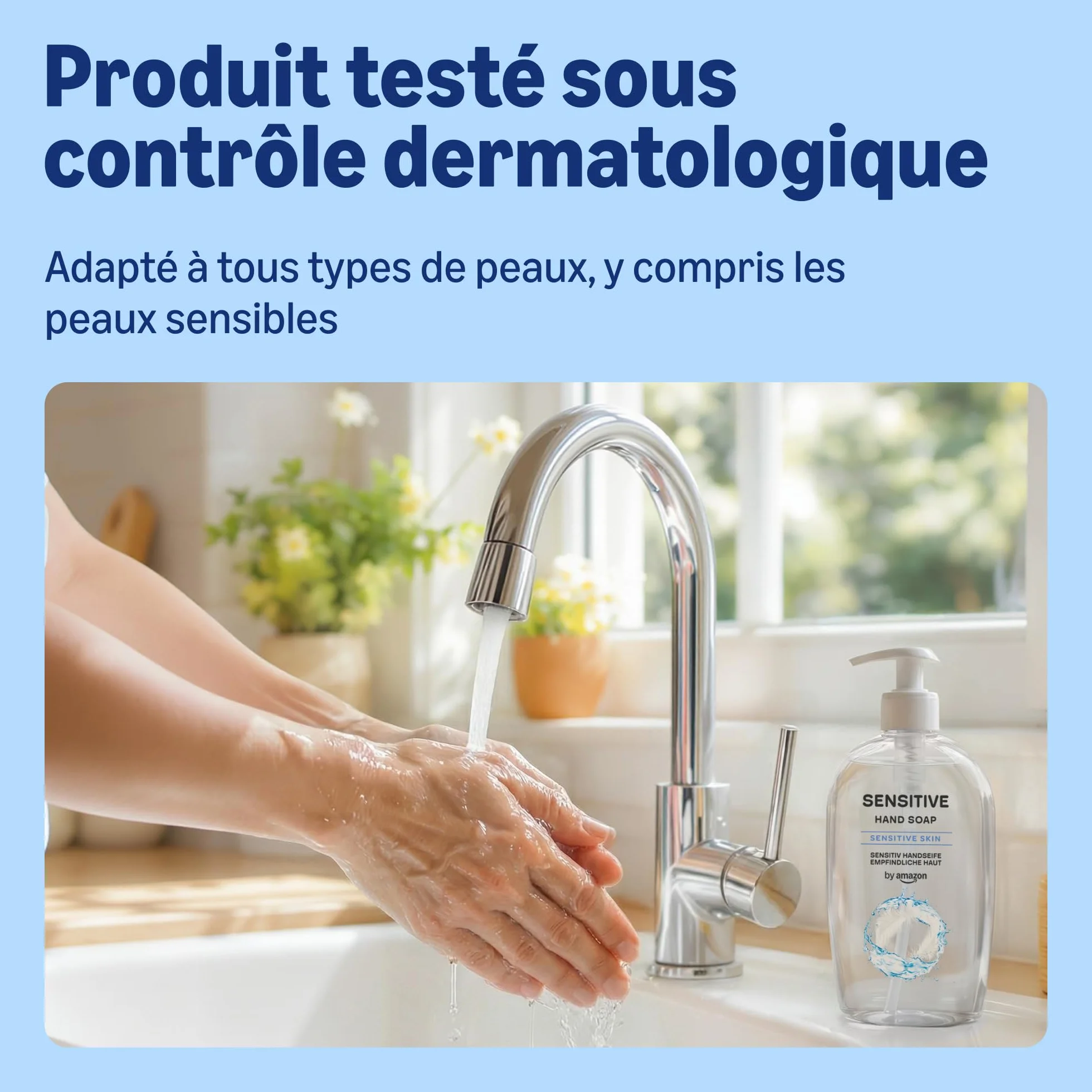 Amazon Savon pour les mains Peaux sensibles 4 x 500 ml