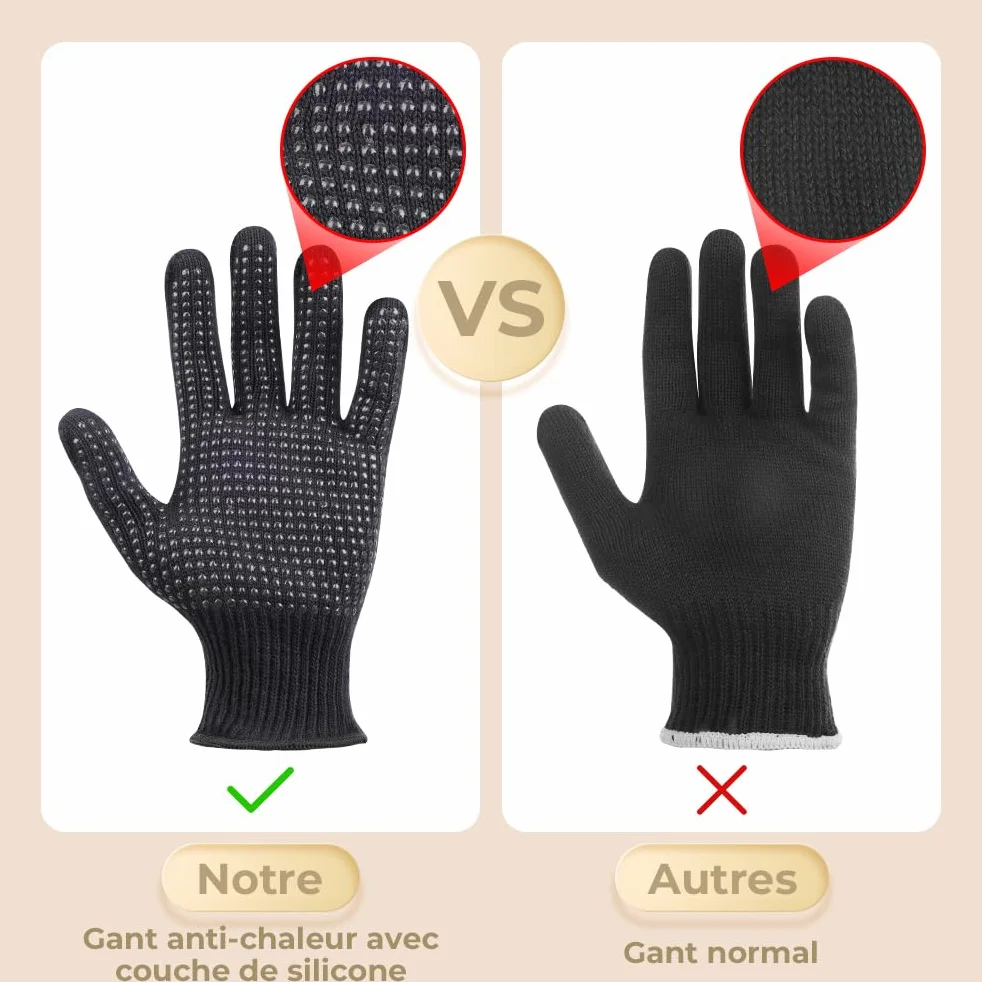 Fer à Boucler 5 en 1 Céramique 80-230℃ Température Réglable avec Écran LCD Noir