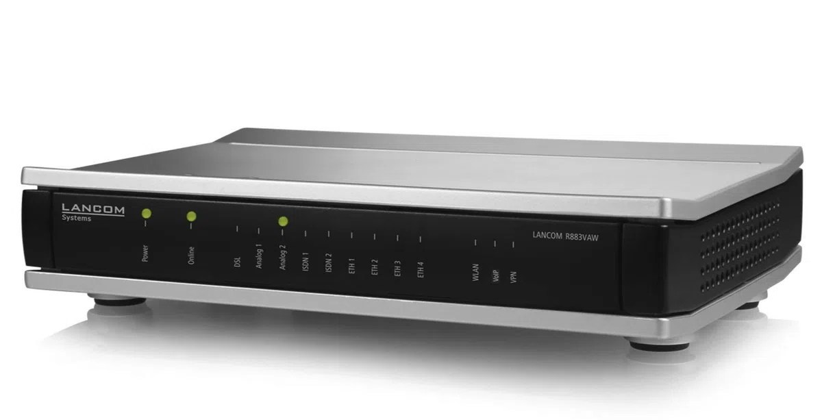 Lancom R883VAW 40297378 (similaire à 1783VAW) Routeur VoIP professionnel pour la migration sécurisée tout IP, la téléphonie et l'Internet haut débit via VDSL2/ADSL2+ ainsi que le Wi-Fi