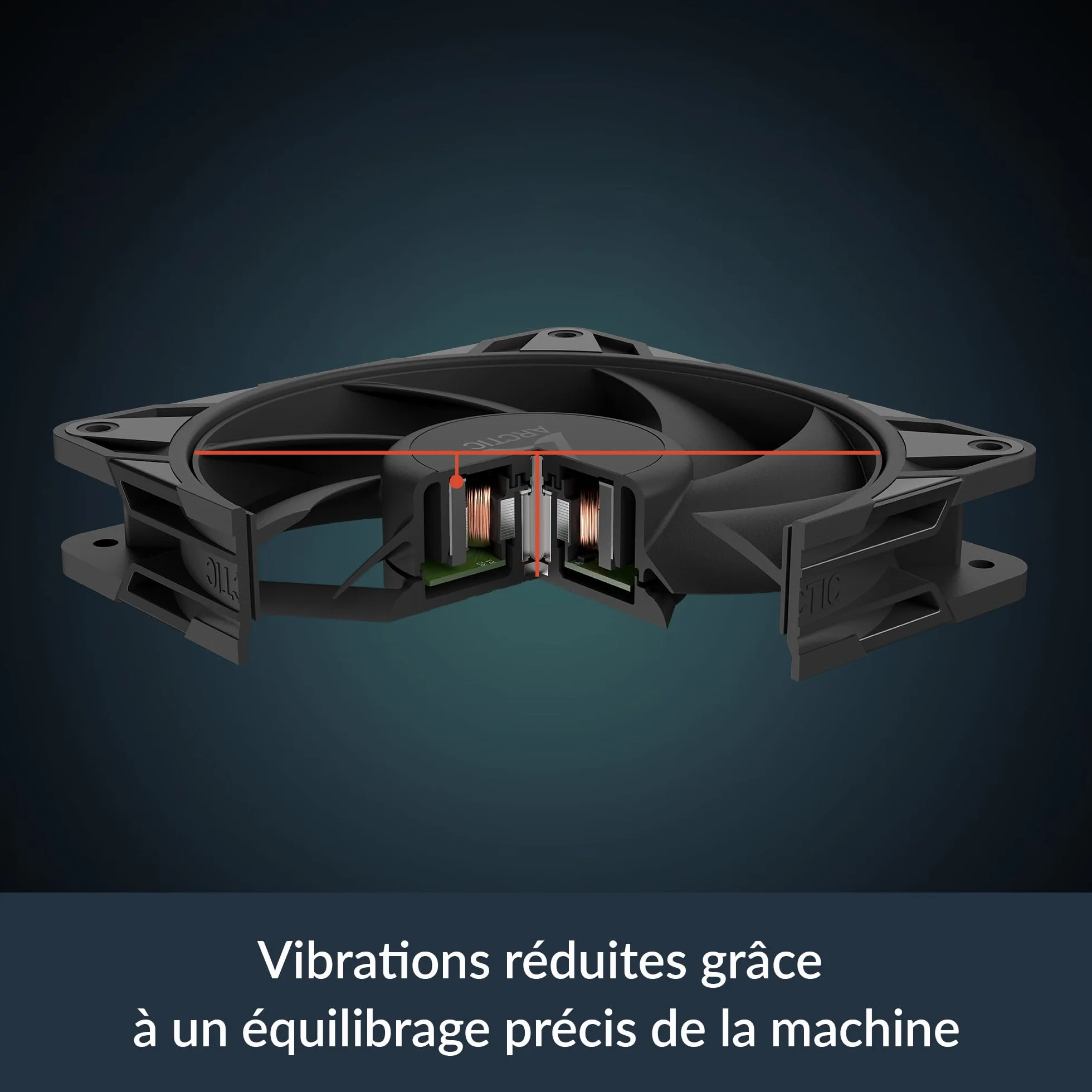 ARCTIC P12 Pro Ventilateur PWM 120 mm 600-3000 rpm 0 rpm <5% PWM Palier à Douille Hydrodynamique 4 Broches Noir