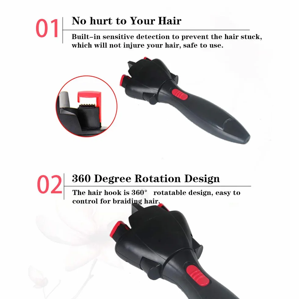Machine à dreadlocks, Outil de torsion rapide pour cheveux, Machine à tresser automatique USB