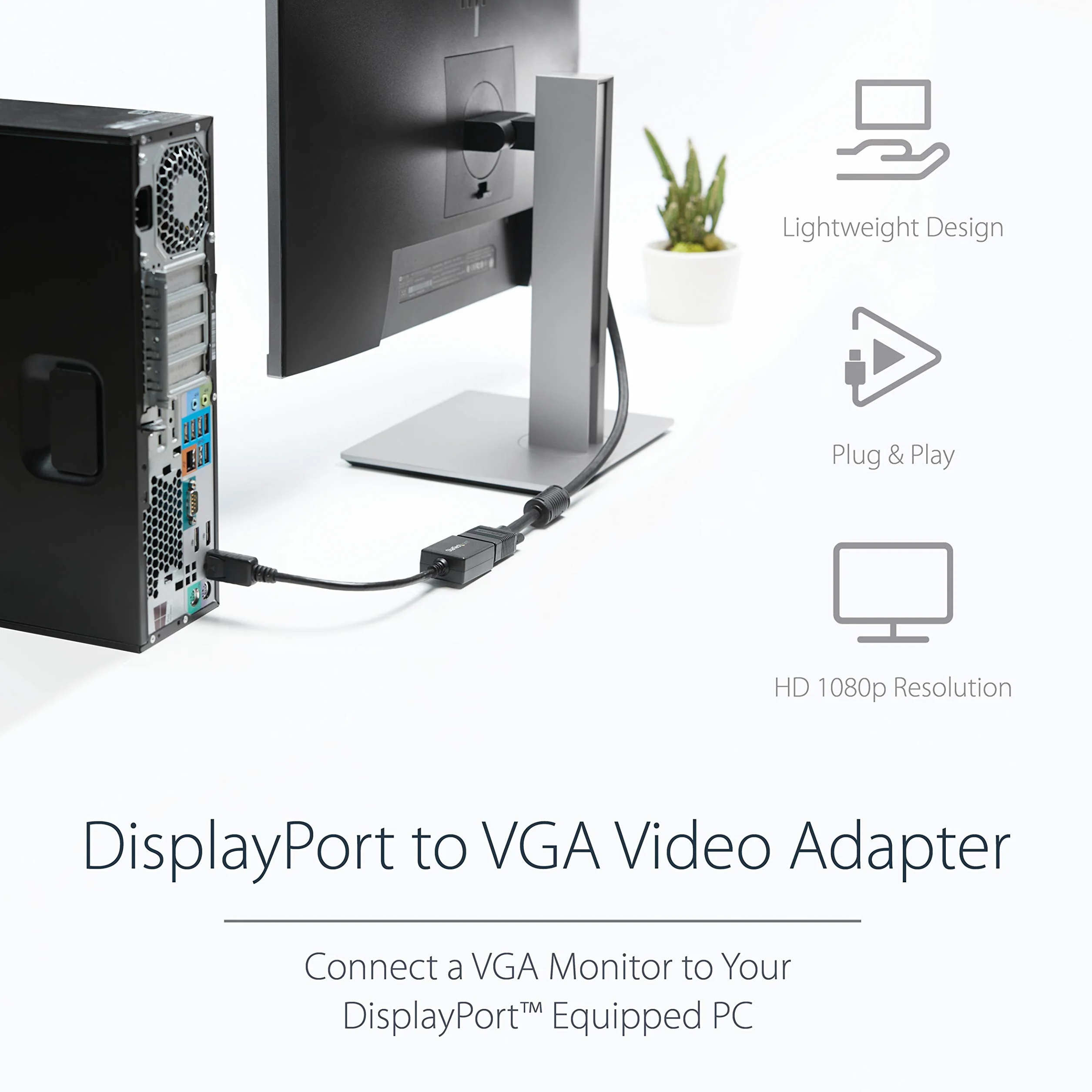 StarTech.com DP2VGA2 Adaptateur convertisseur vidéo DisplayPort vers VGA