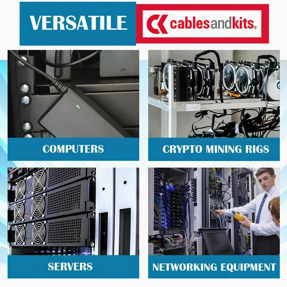 CablesAndKits Adaptateur rack 3RU (unité 3 racks), convertit un rack de 58,4 cm à un espacement de 48,3 cm, pour ordinateurs, serveurs ou équipements réseau