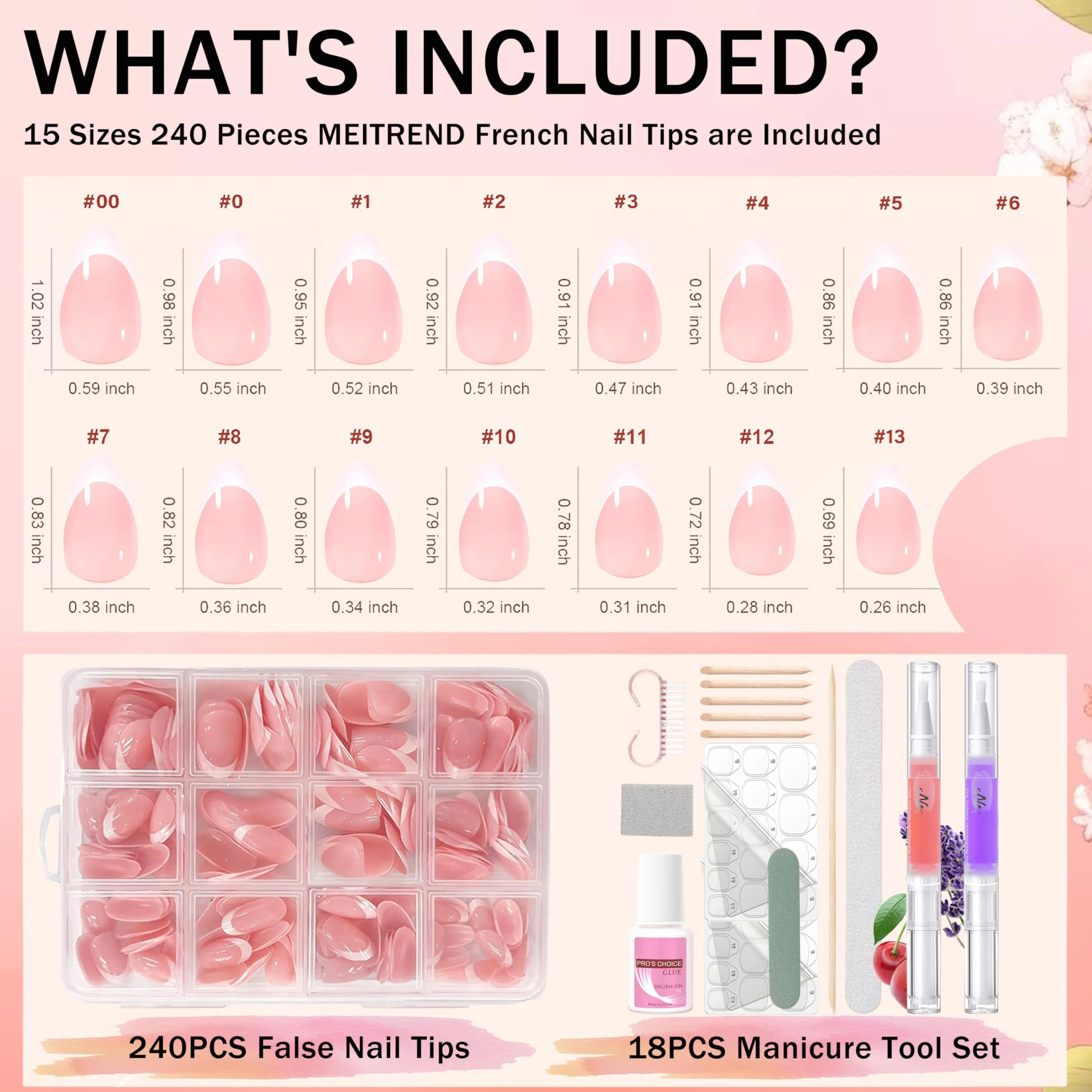 Lot de 240 faux ongles courts à coller en forme d'amande française avec 2 stylos à huile à ongles gel doux naturel nail art