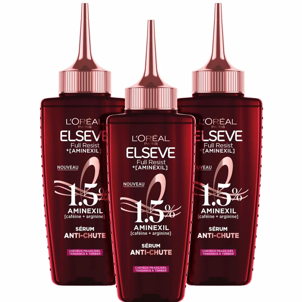 L'Oréal Paris Elsève Sérum Anti-Chute Full Resist Aminexil Caféine Arginine Lot de 3