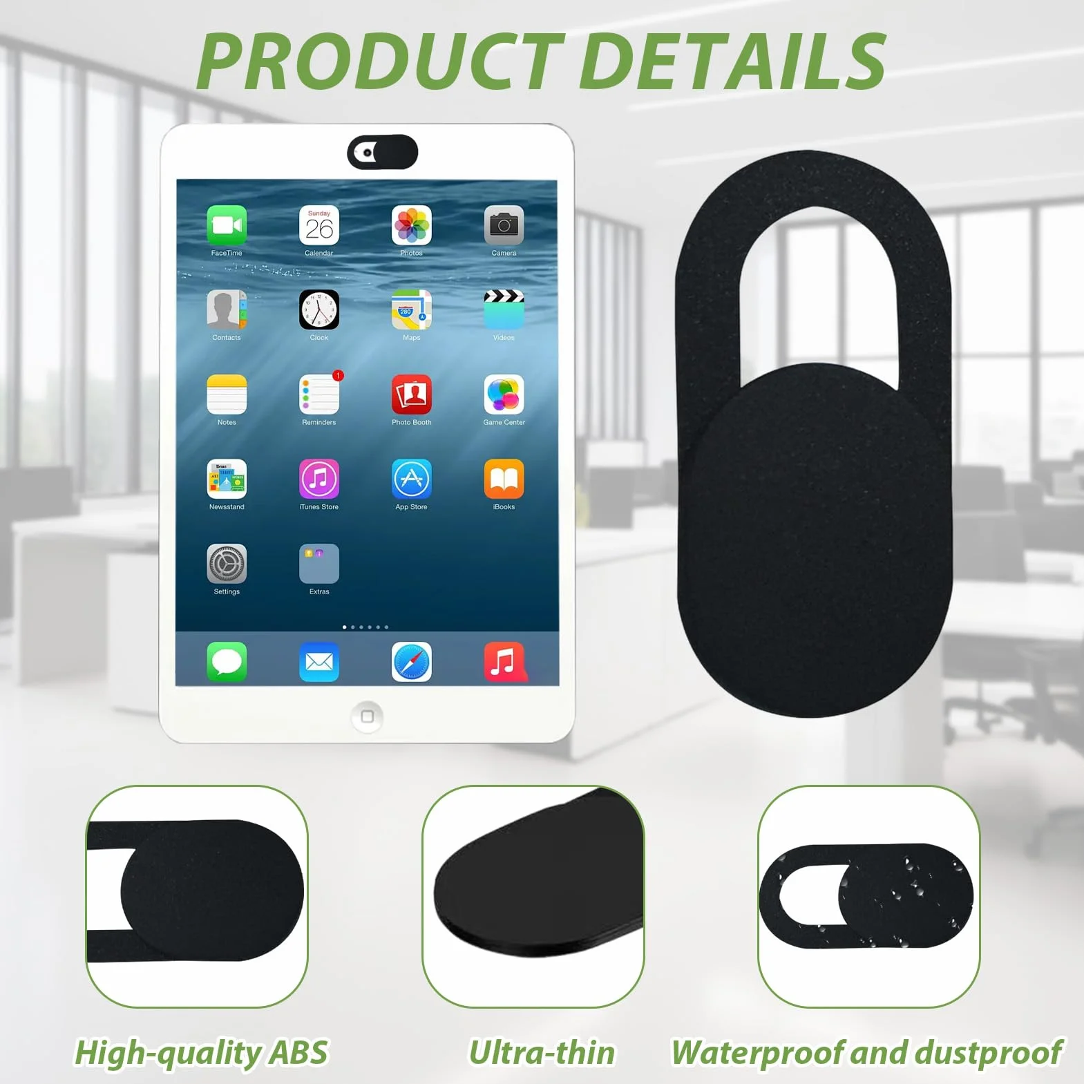 Cache Webcam Ultra-Fin Lot de 50 pour Ordinateur Portable Tablette Smartphone PC Noir