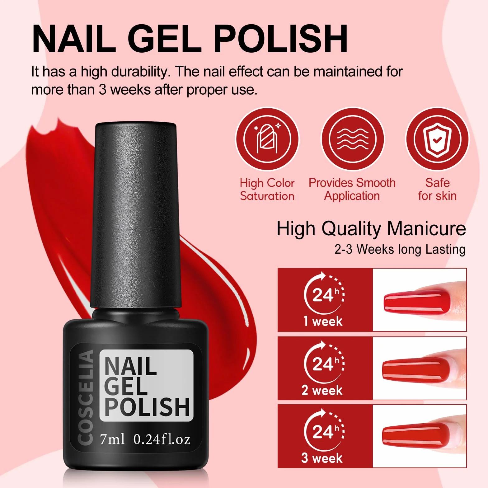 COSCELIA Kit Vernis Semi Permanent Complet 35 Couleurs Lampe UV Ongles Gel Ponceuse Ongles Base Top Coat Manucure