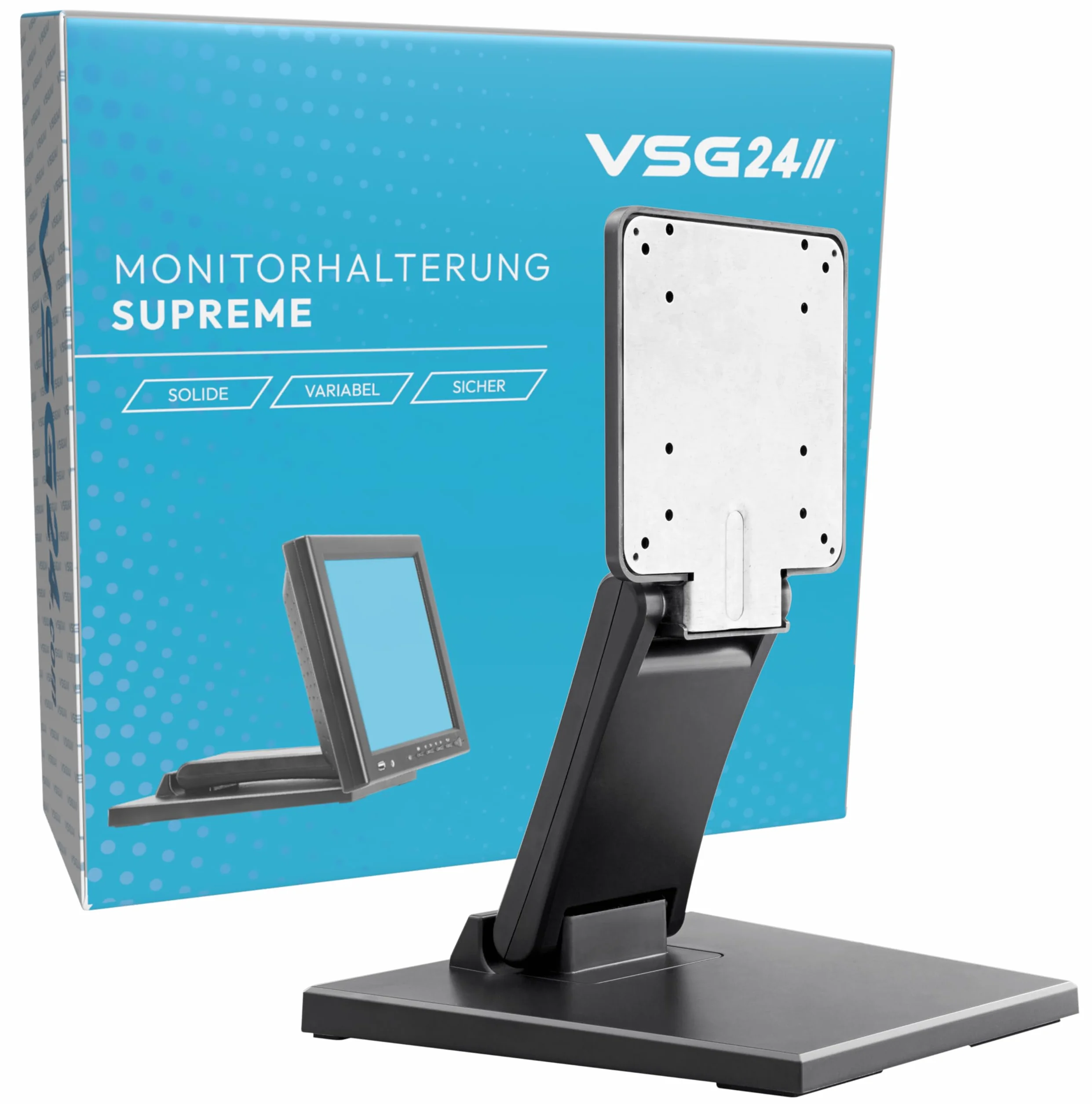 Support de Moniteur POS PC ou Écran Tactile VESA Métal 10-22 Pouces Noir