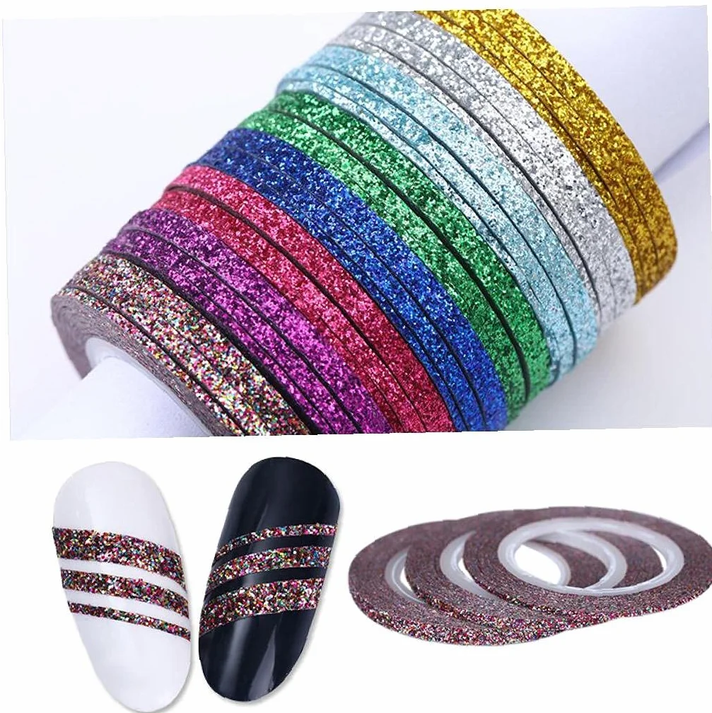 8 Pcs Standing Line Stockers Stickers Bobines pour Nails Décorations