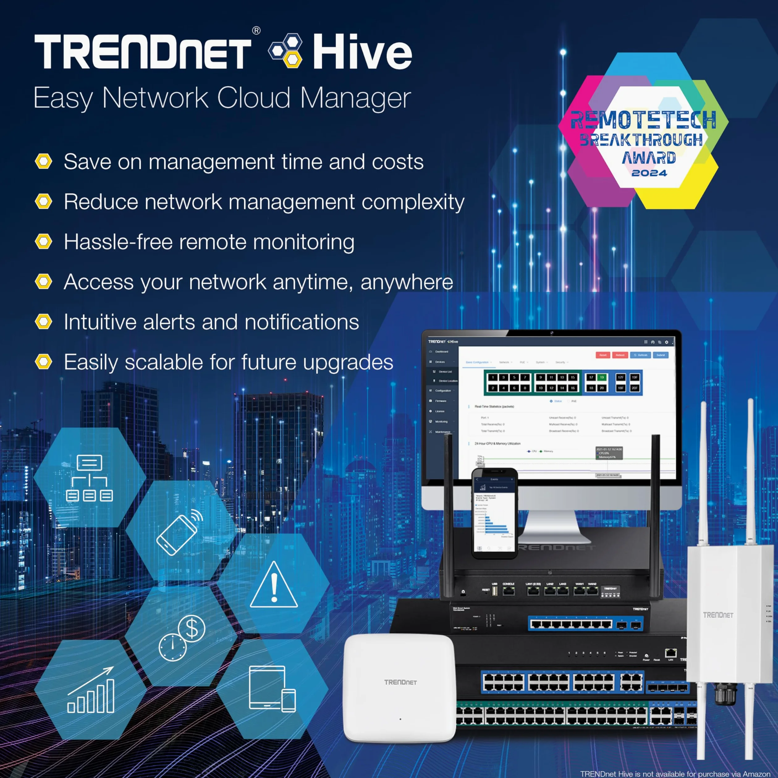 TRENDnet, TEG-30284, Commutateur Web intelligent 28 ports, 24 ports Gigabit, 4 emplacements SFP+ 10G, liaisons montantes réseau haut débit, capacité de commutation 128 Gbit/s, montage en rack 1U, noir