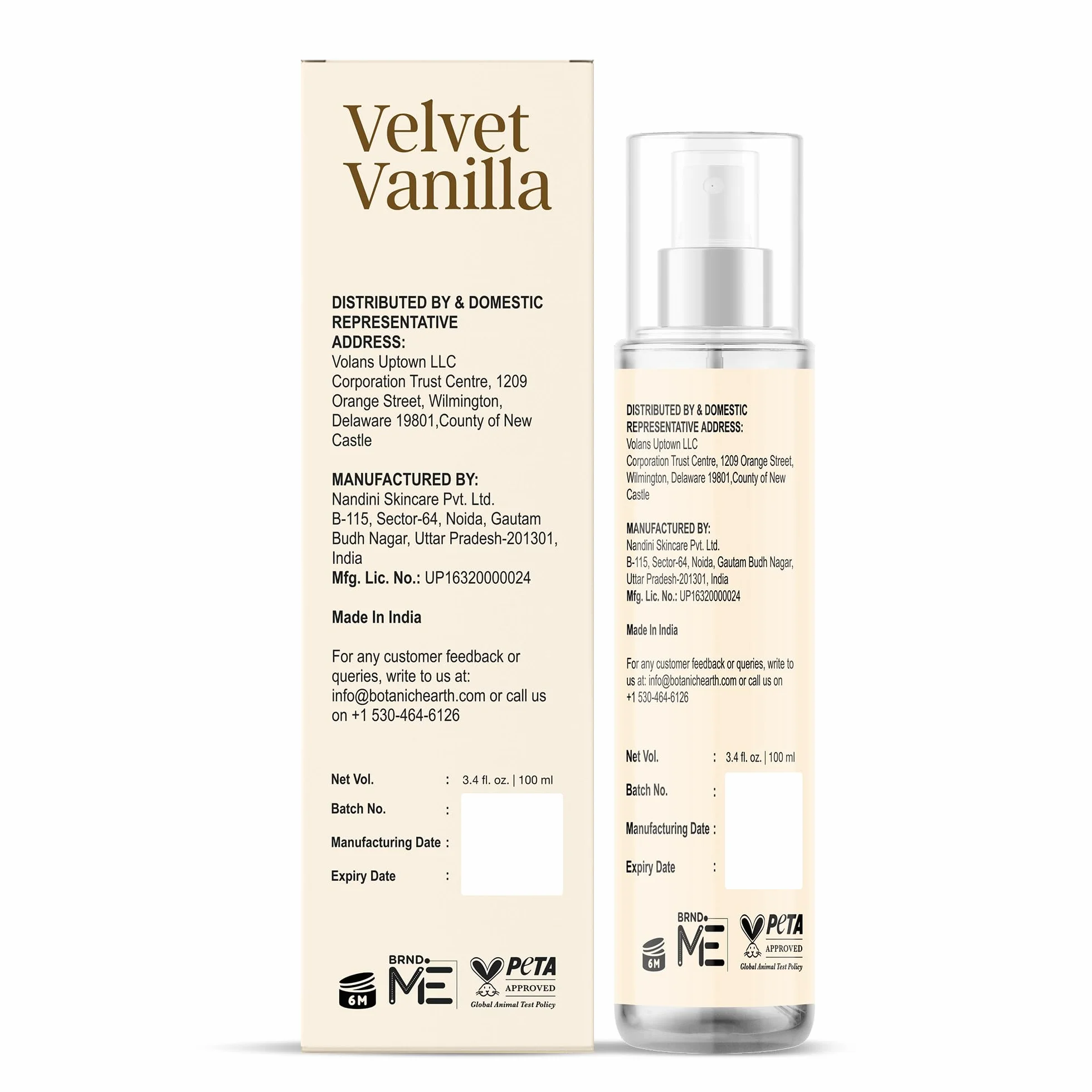 Botanic Hearth brume parfumée cheveux corps vanille 100 ml